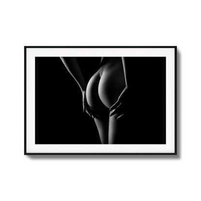 Black and White Curves from Behind Framed Art