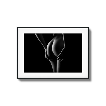 Black and White Curves from Behind Framed Art