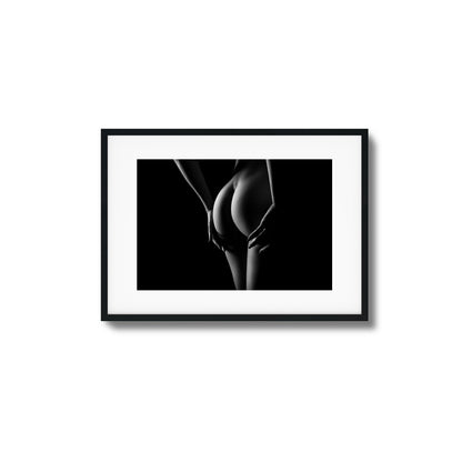 Black and White Curves from Behind Framed Art