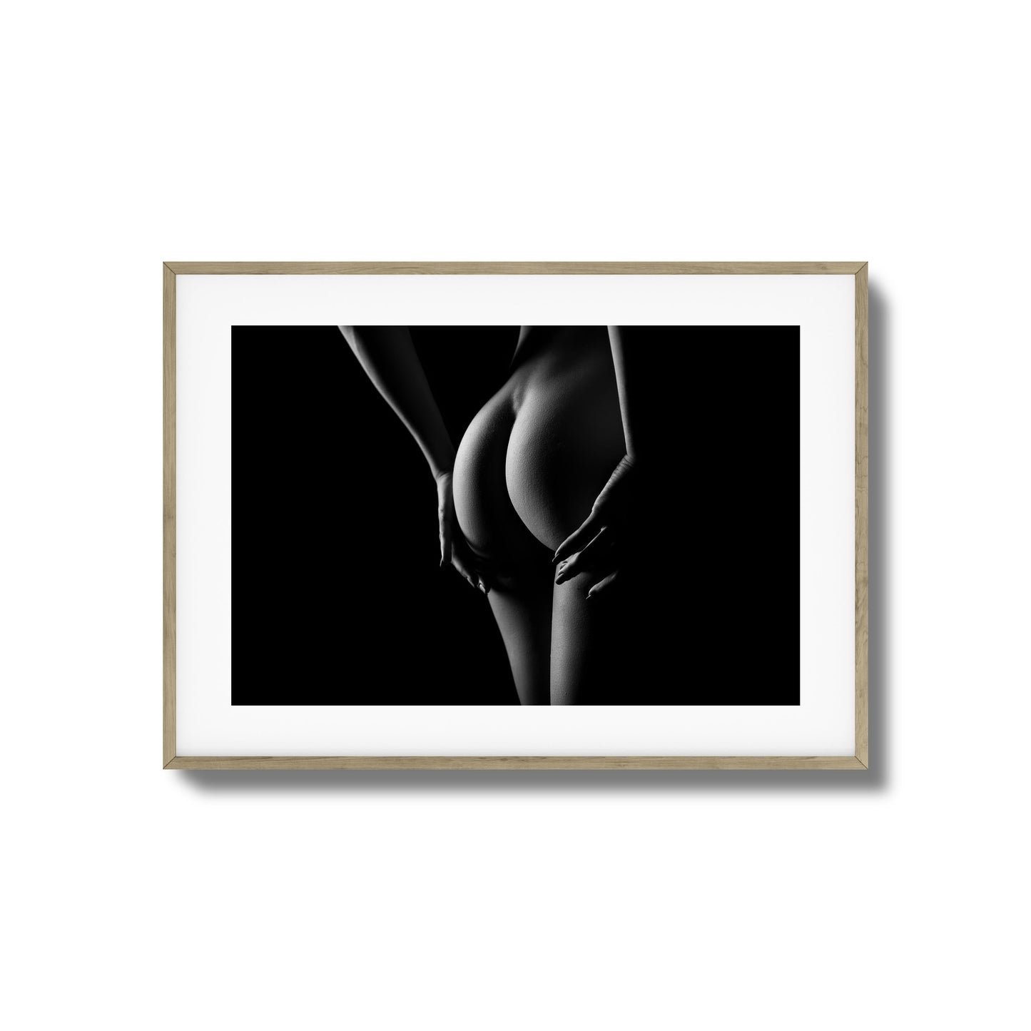 Black and White Curves from Behind Framed Art