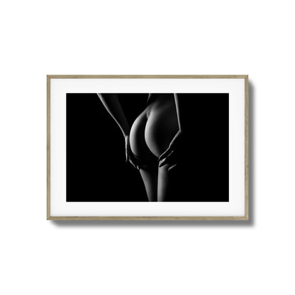 Black and White Curves from Behind Framed Art