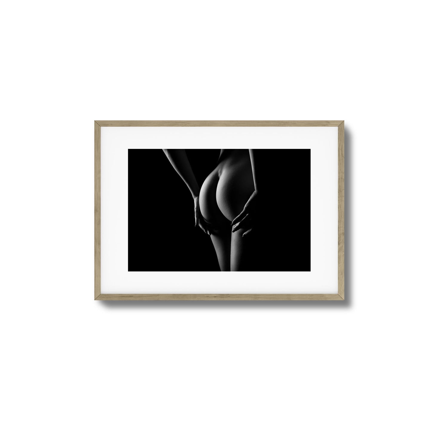 Black and White Curves from Behind Framed Art