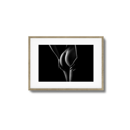Black and White Curves from Behind Framed Art