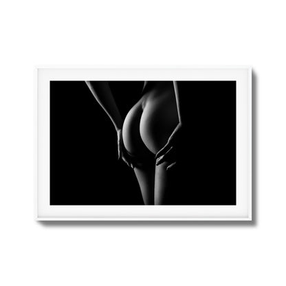 Black and White Curves from Behind Framed Art
