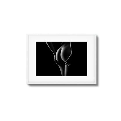 Black and White Curves from Behind Framed Art