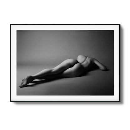 Black and White Nude Recline Framed Art - Assure Spark