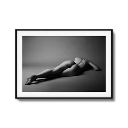 Black and White Nude Recline Framed Art