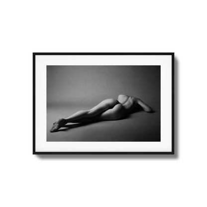 Black and White Nude Recline Framed Art
