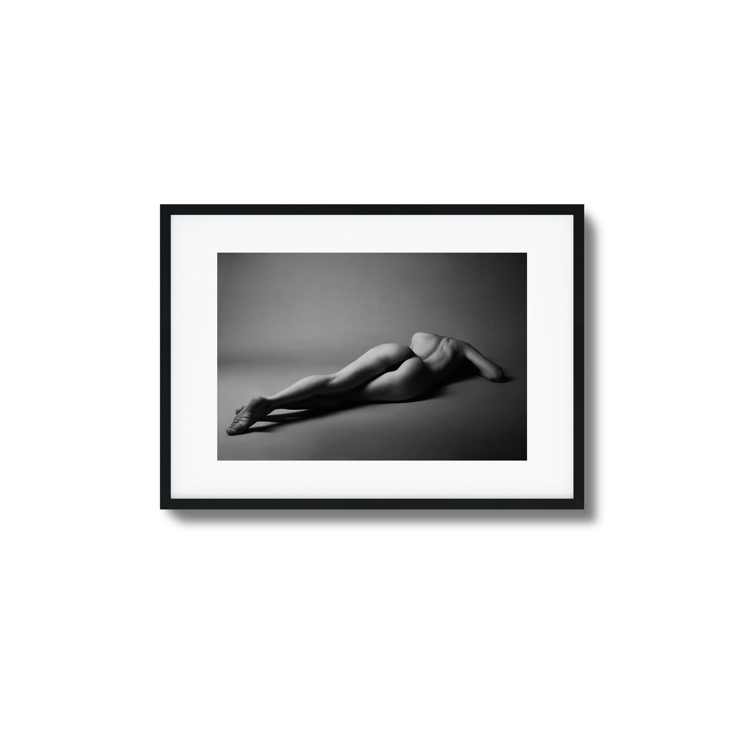 Black and White Nude Recline Framed Art