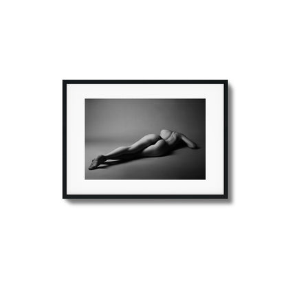 Black and White Nude Recline Framed Art
