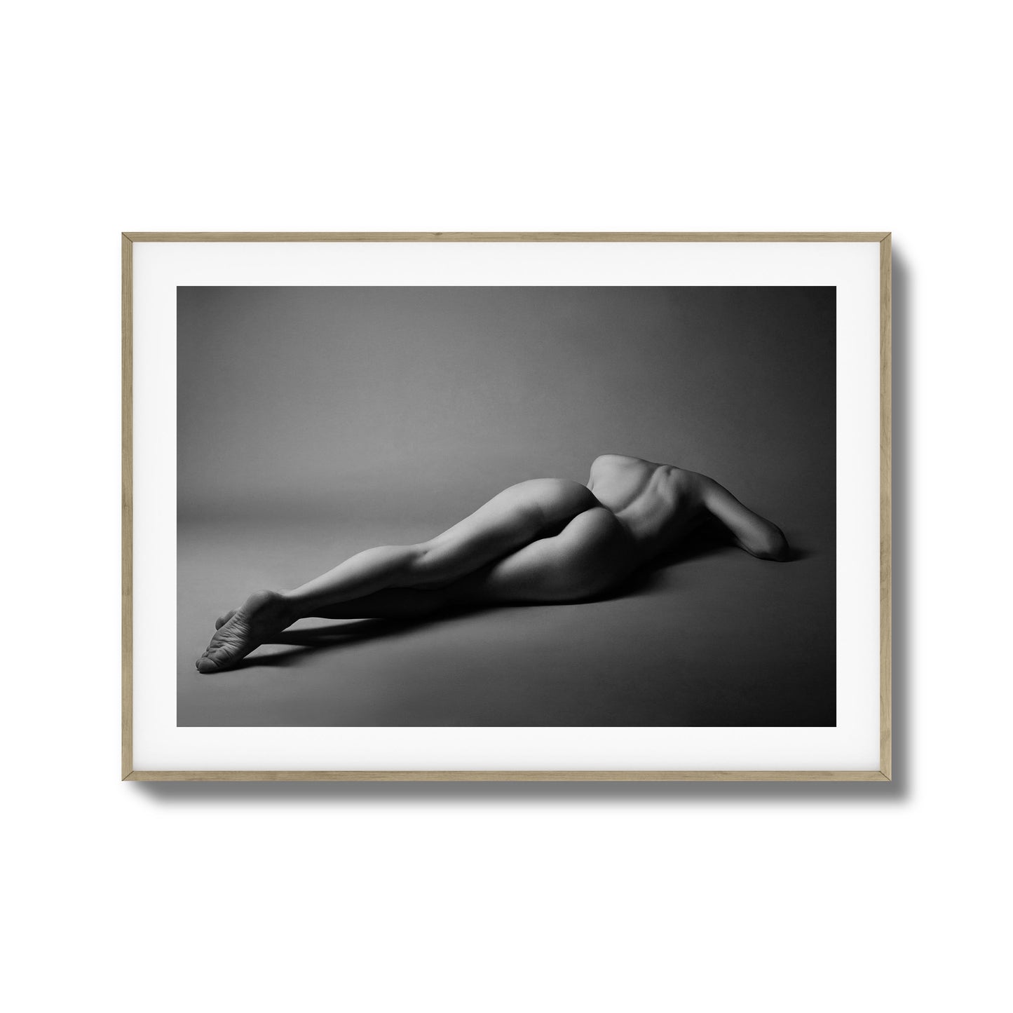 Black and White Nude Recline Framed Art