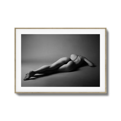 Black and White Nude Recline Framed Art