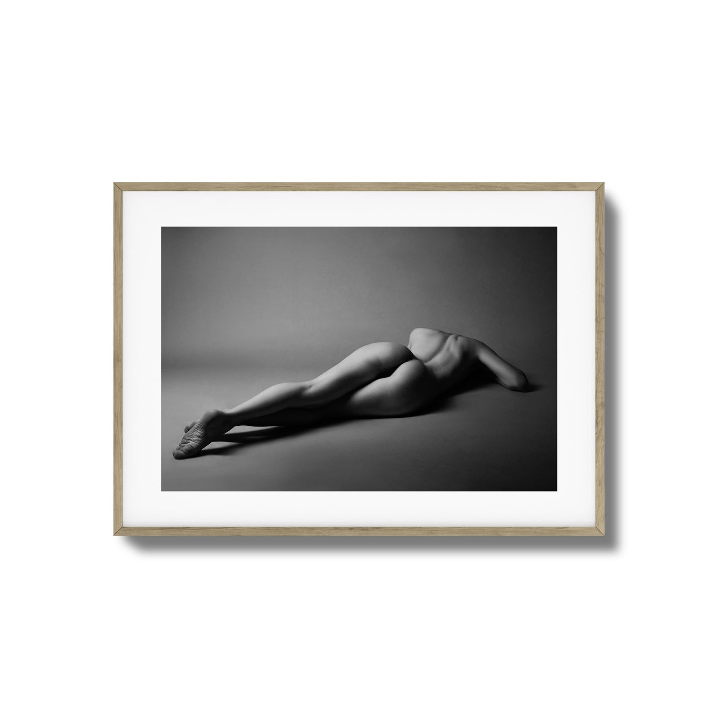 Black and White Nude Recline Framed Art