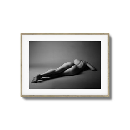 Black and White Nude Recline Framed Art