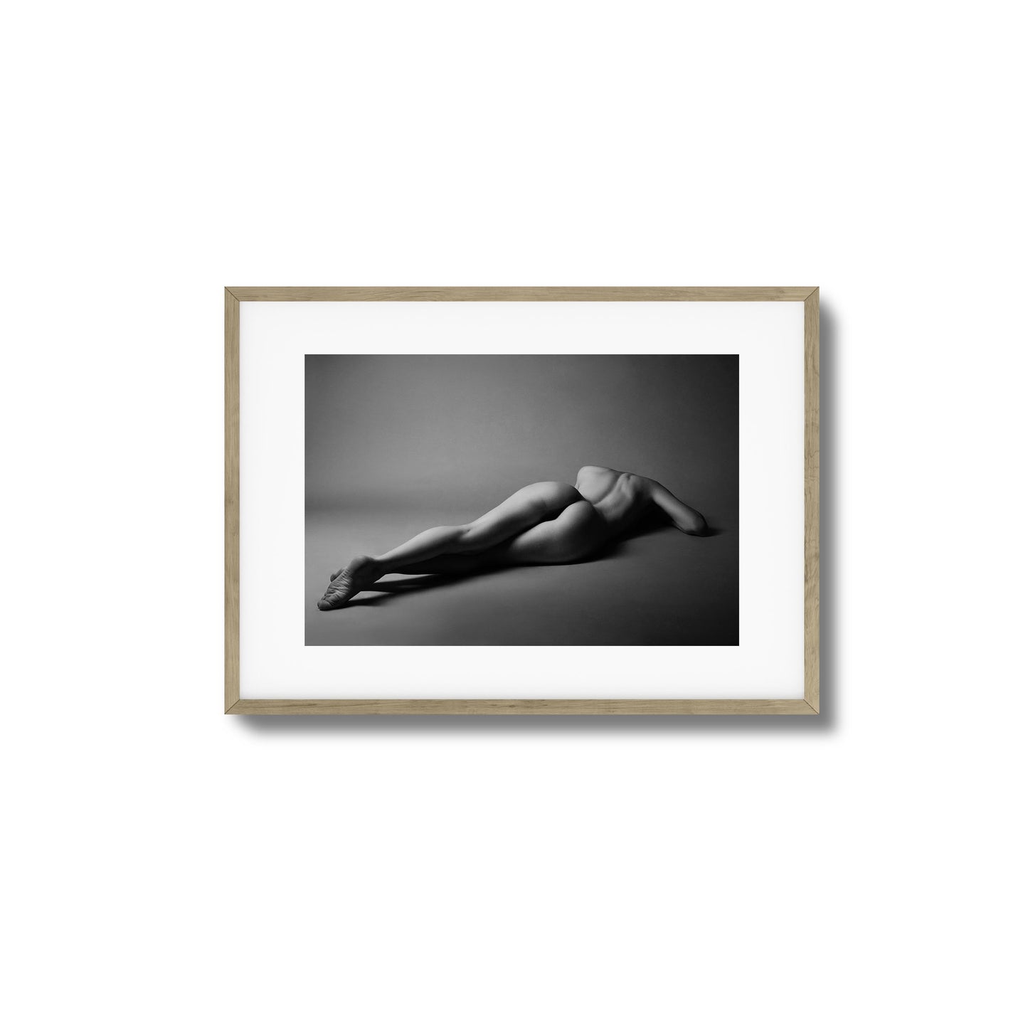 Black and White Nude Recline Framed Art