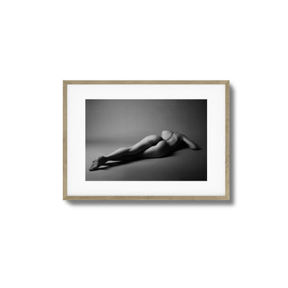 Black and White Nude Recline Framed Art
