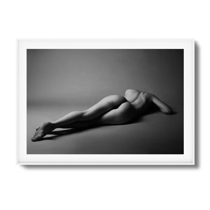 Black and White Nude Recline Framed Art