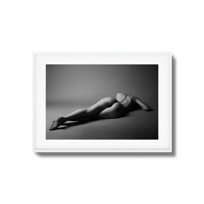 Black and White Nude Recline Framed Art