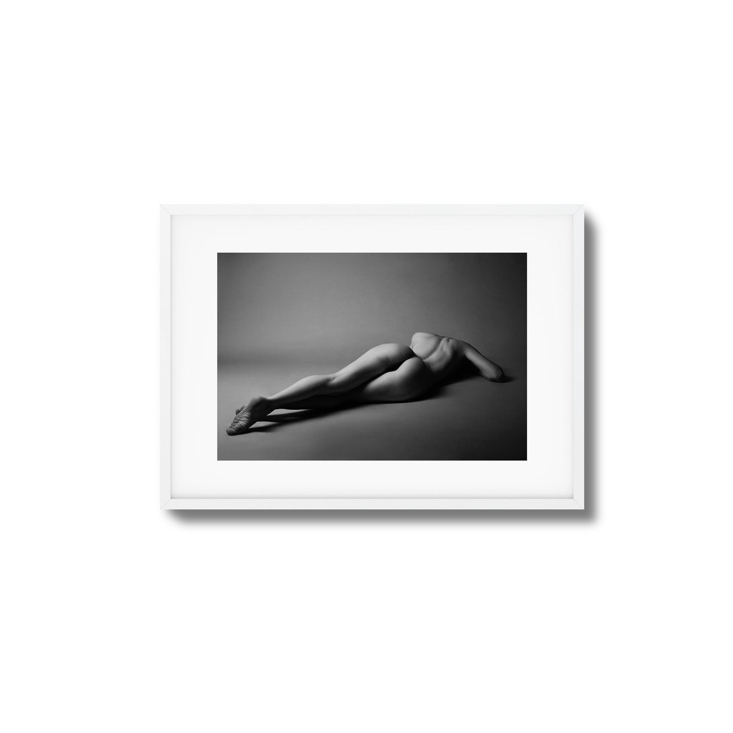 Black and White Nude Recline Framed Art