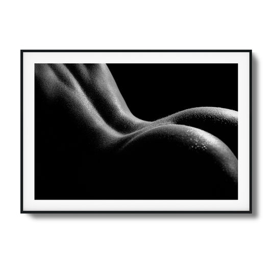 Bold Female Curves in Shadow Framed Art