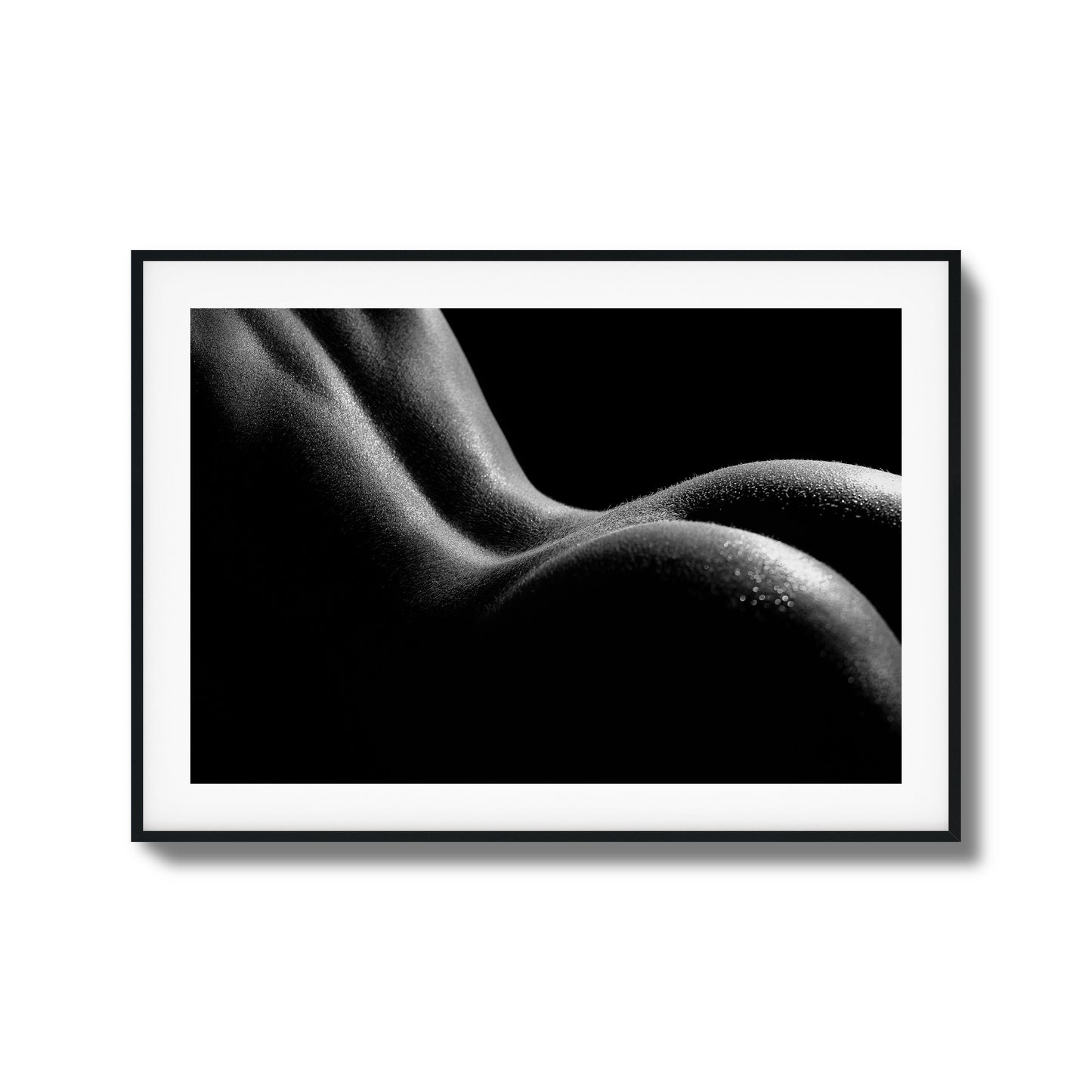 Bold Female Curves in Shadow Framed Art