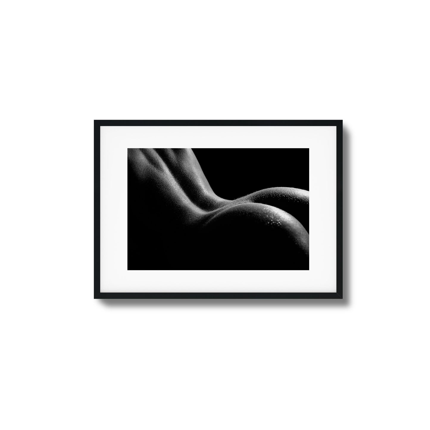 Bold Female Curves in Shadow Framed Art