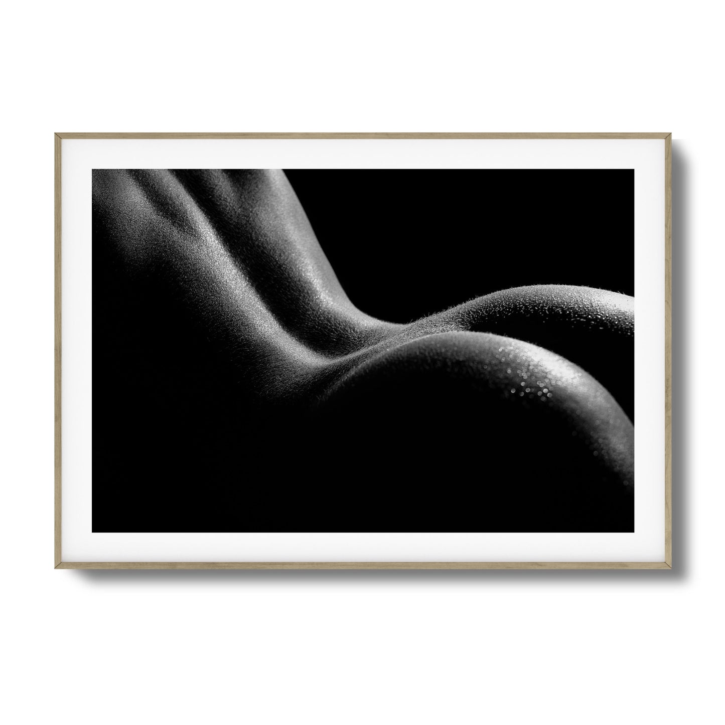 Bold Female Curves in Shadow Framed Art