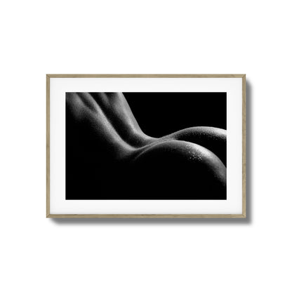 Bold Female Curves in Shadow Framed Art