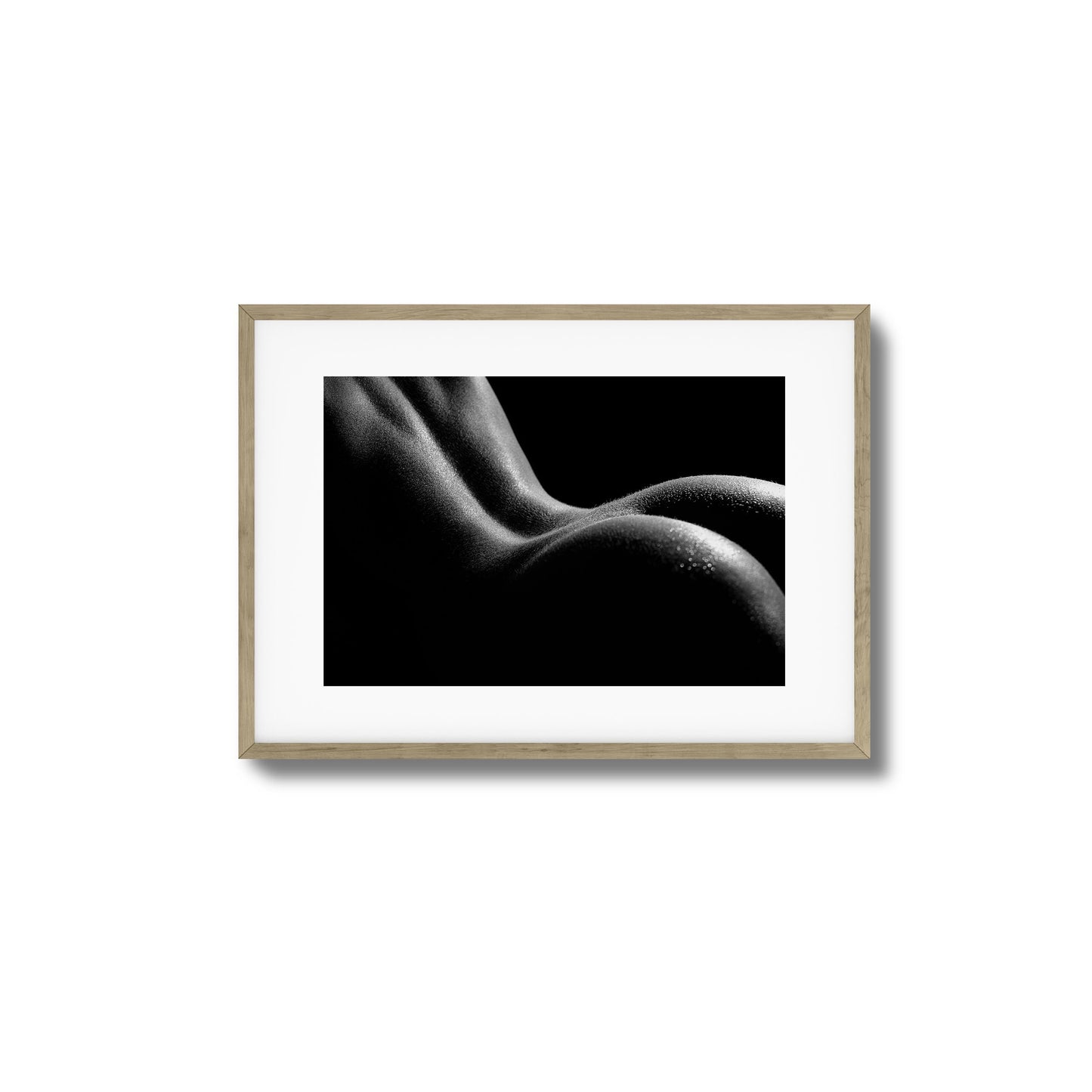 Bold Female Curves in Shadow Framed Art