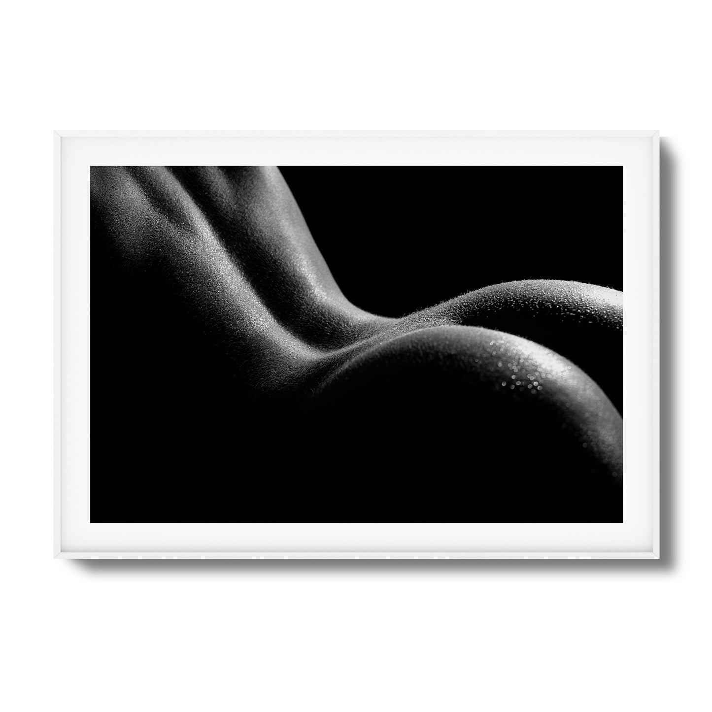 Bold Female Curves in Shadow Framed Art