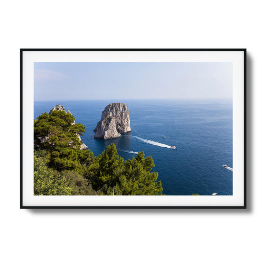 Capri Island View Framed Art