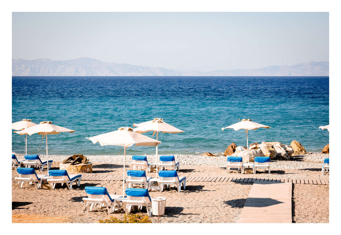 Chic Beach Vibes Framed Art