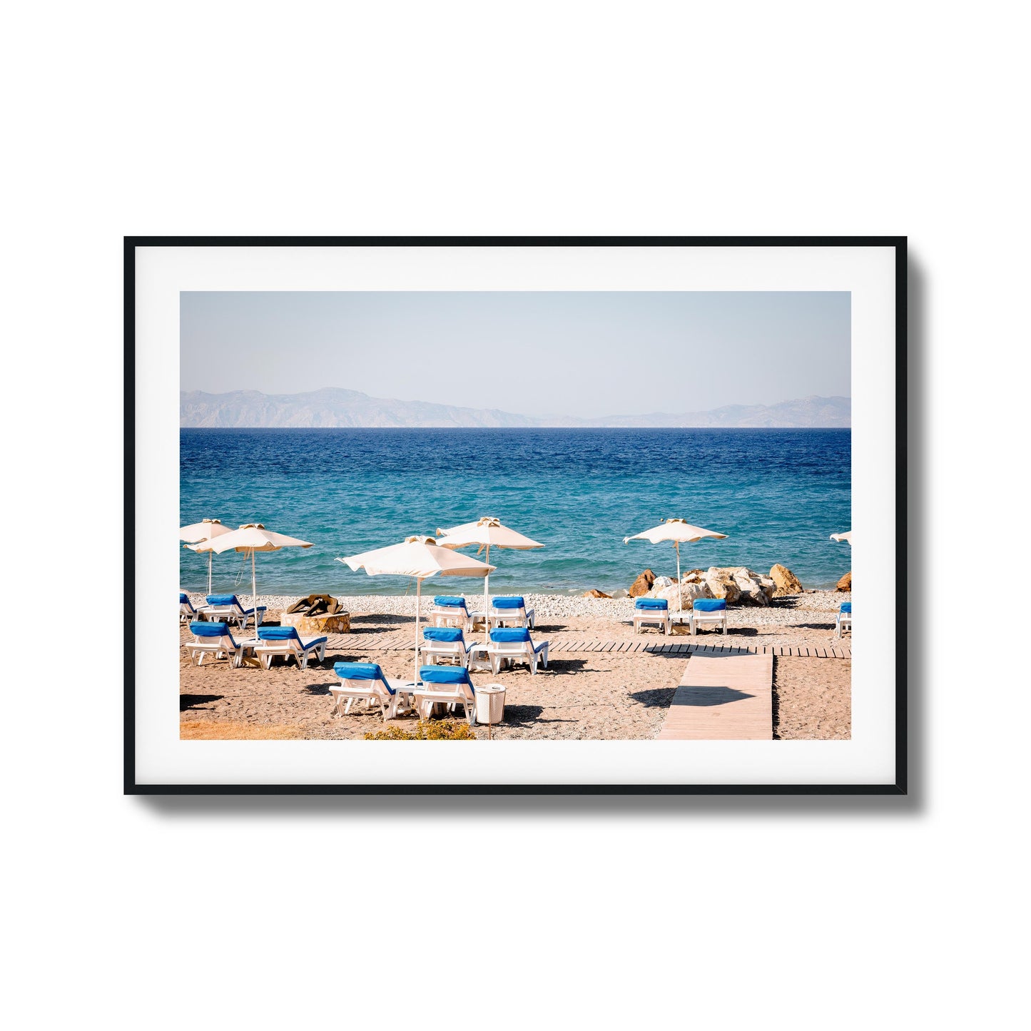 Chic Beach Vibes Framed Art