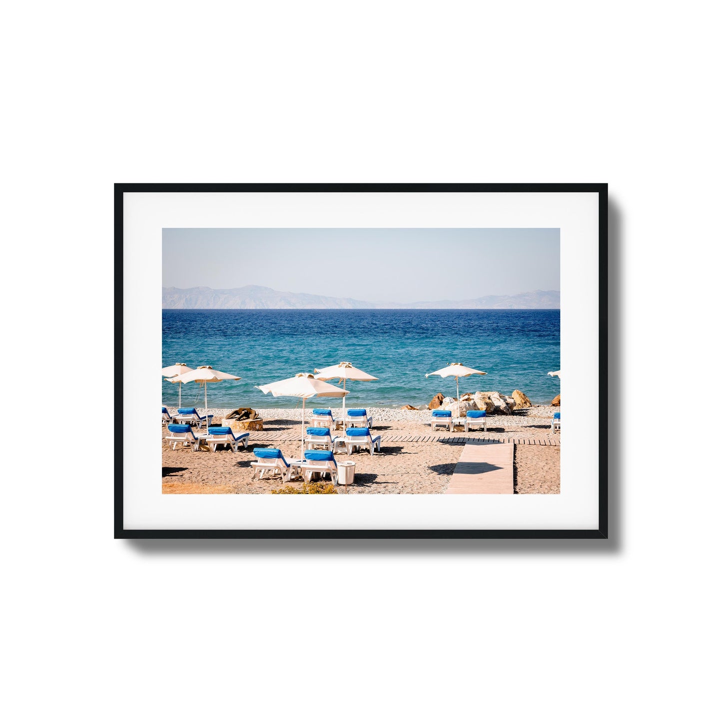 Chic Beach Vibes Framed Art