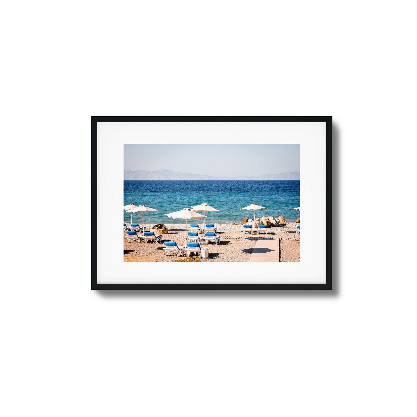 Chic Beach Vibes Framed Art