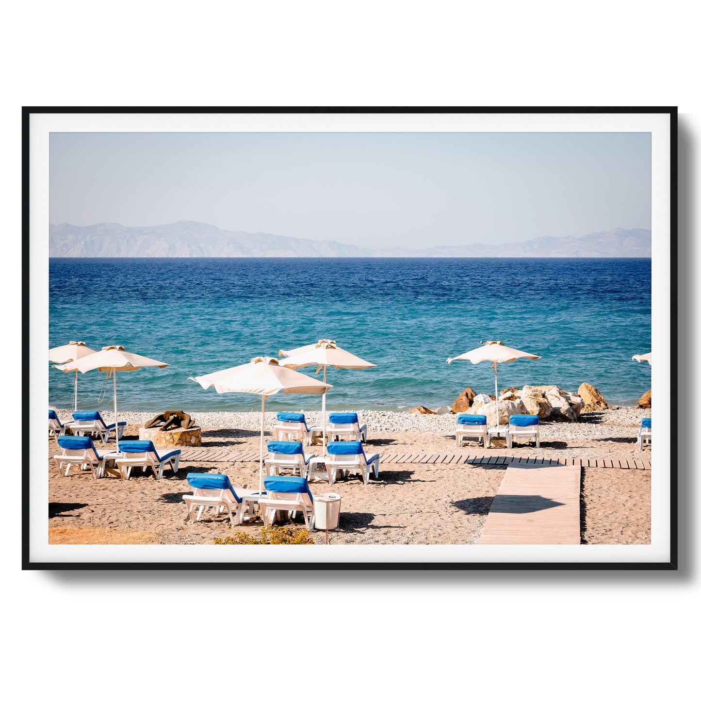Chic Beach Vibes Framed Art