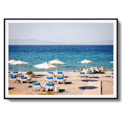 Chic Beach Vibes Framed Art