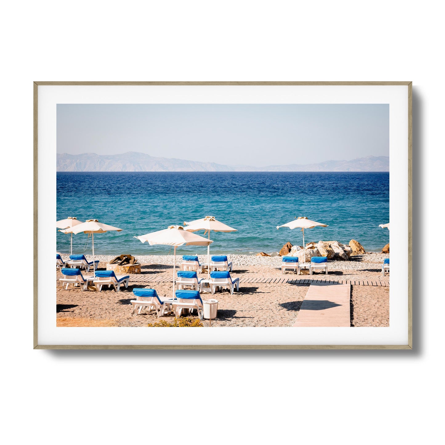 Chic Beach Vibes Framed Art