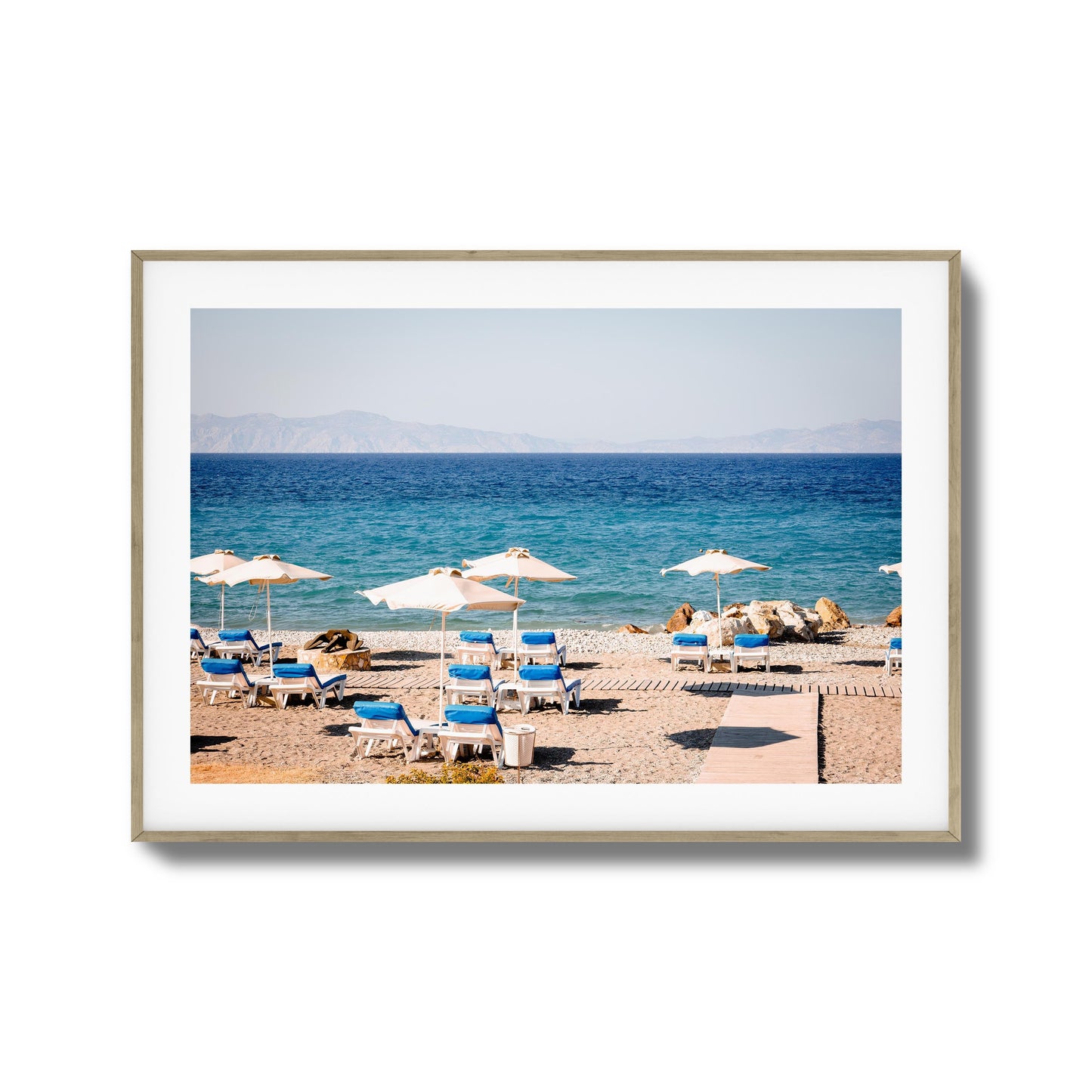 Chic Beach Vibes Framed Art