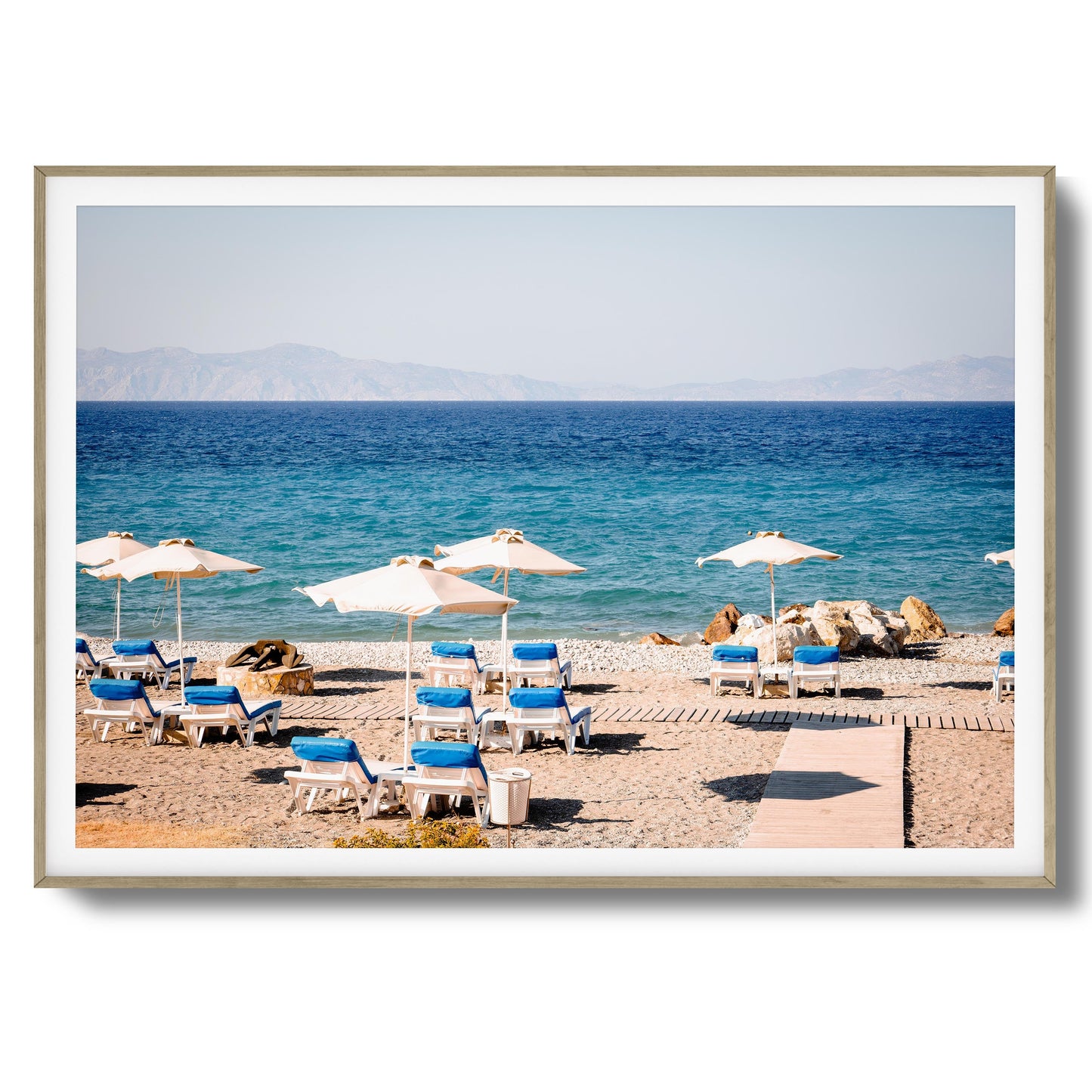 Chic Beach Vibes Framed Art
