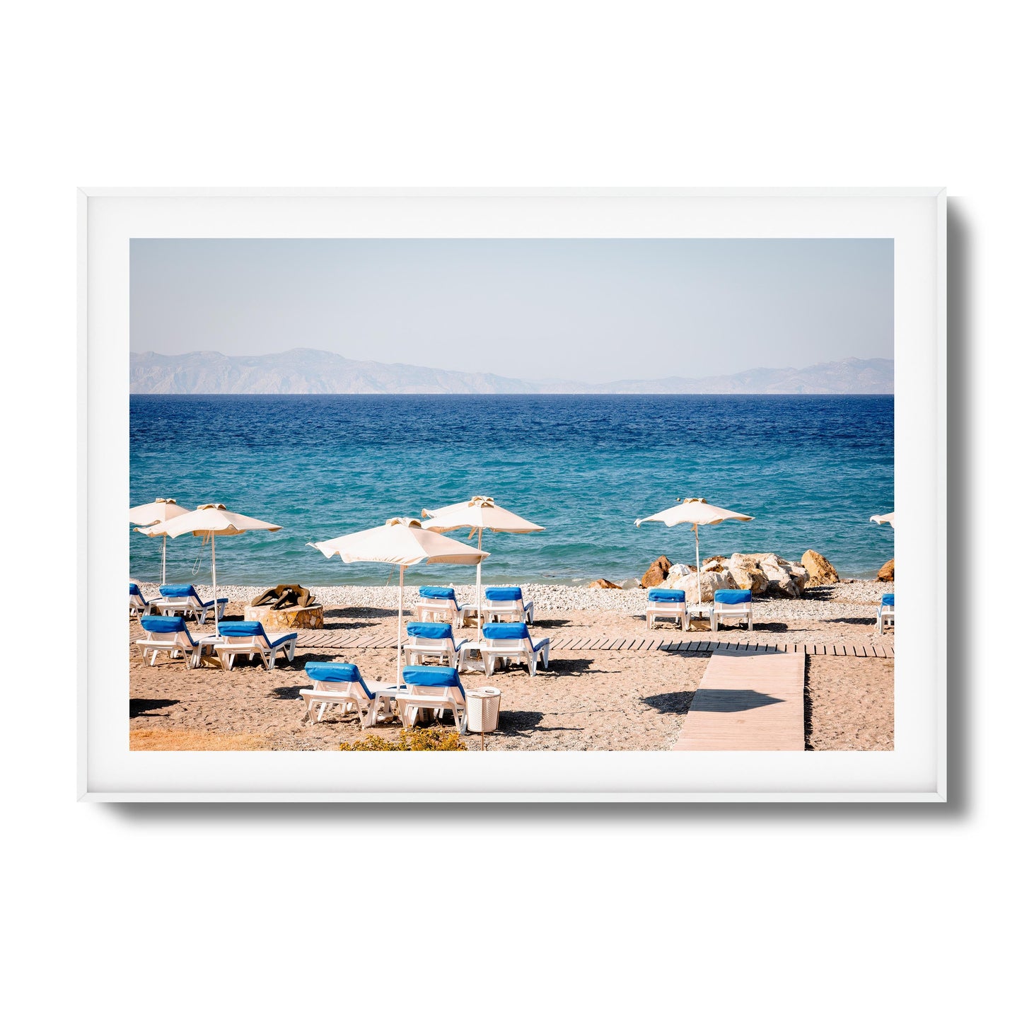 Chic Beach Vibes Framed Art