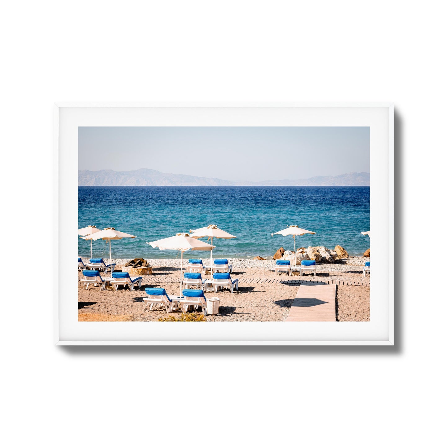 Chic Beach Vibes Framed Art