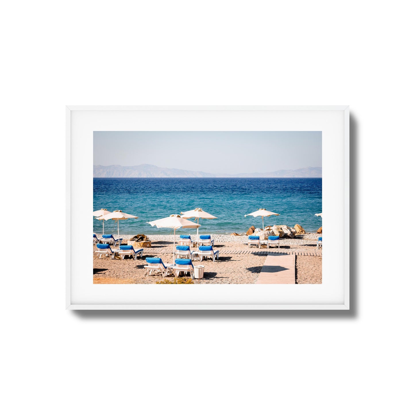 Chic Beach Vibes Framed Art