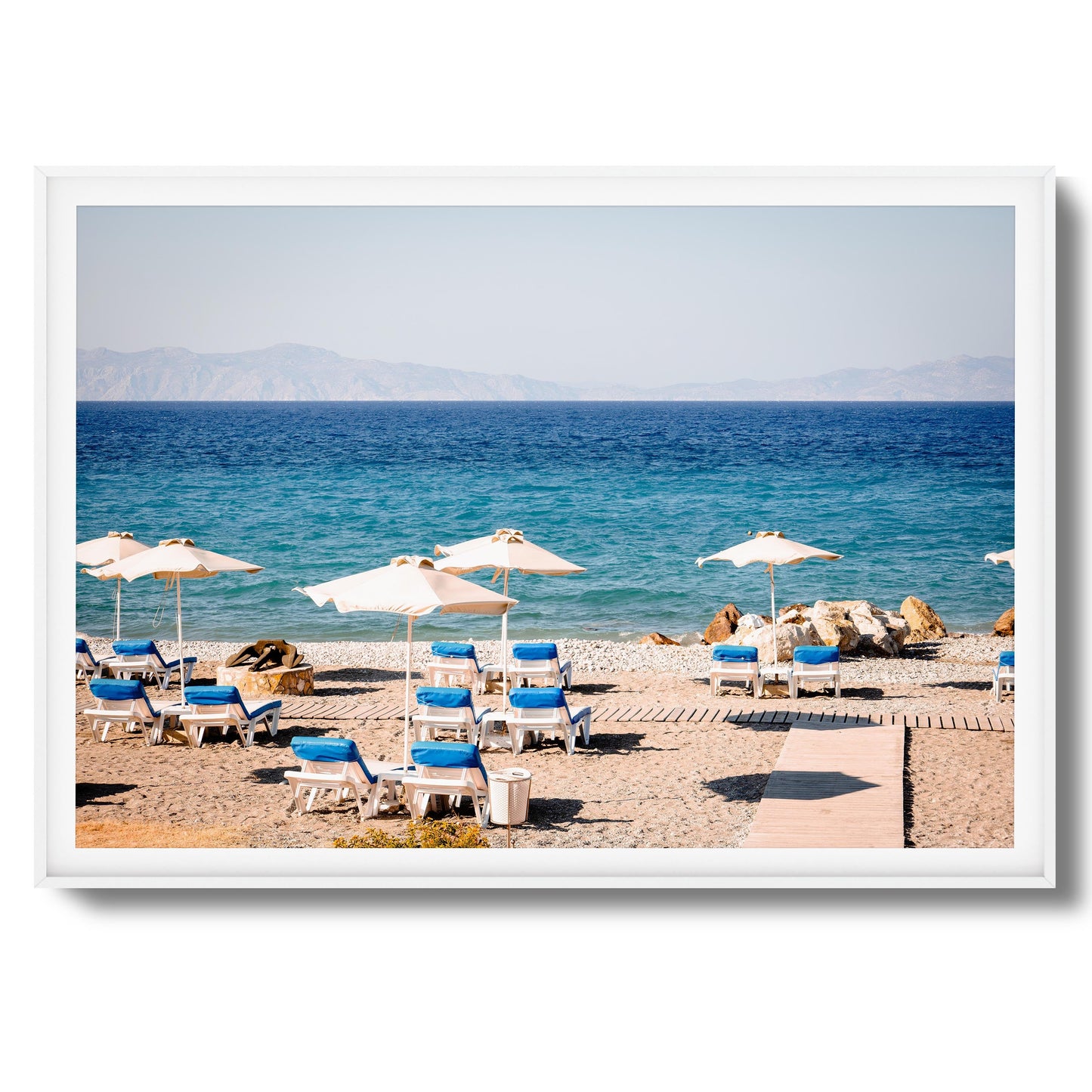 Chic Beach Vibes Framed Art