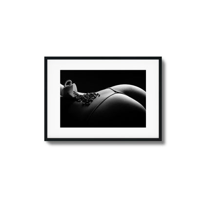 Coffee Beans & Curves Framed Art