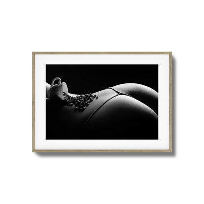 Coffee Beans & Curves Framed Art