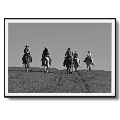 Cowboy Trail Ride Framed Art