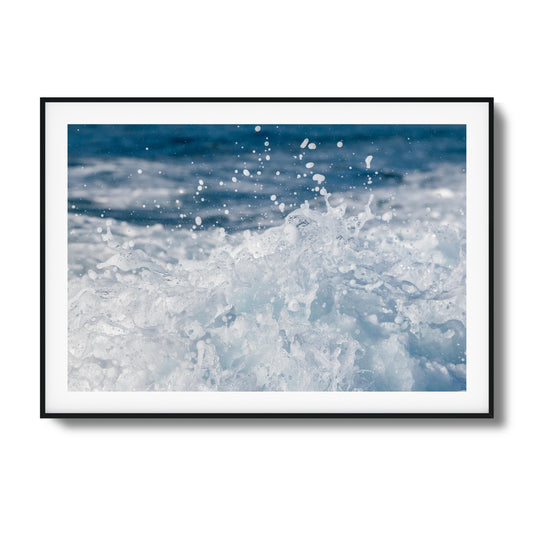 Crashing Blue Framed Art