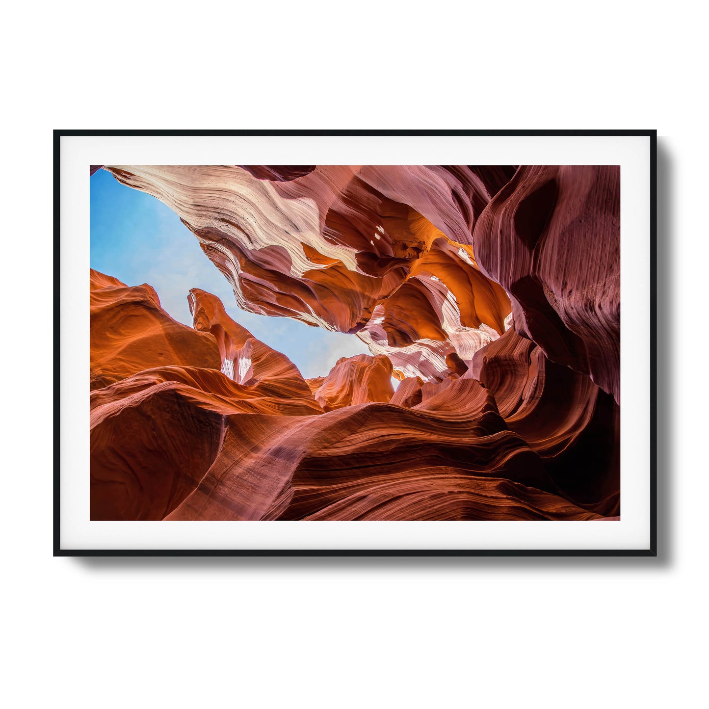 Vivid canyon with red and purple rock formations