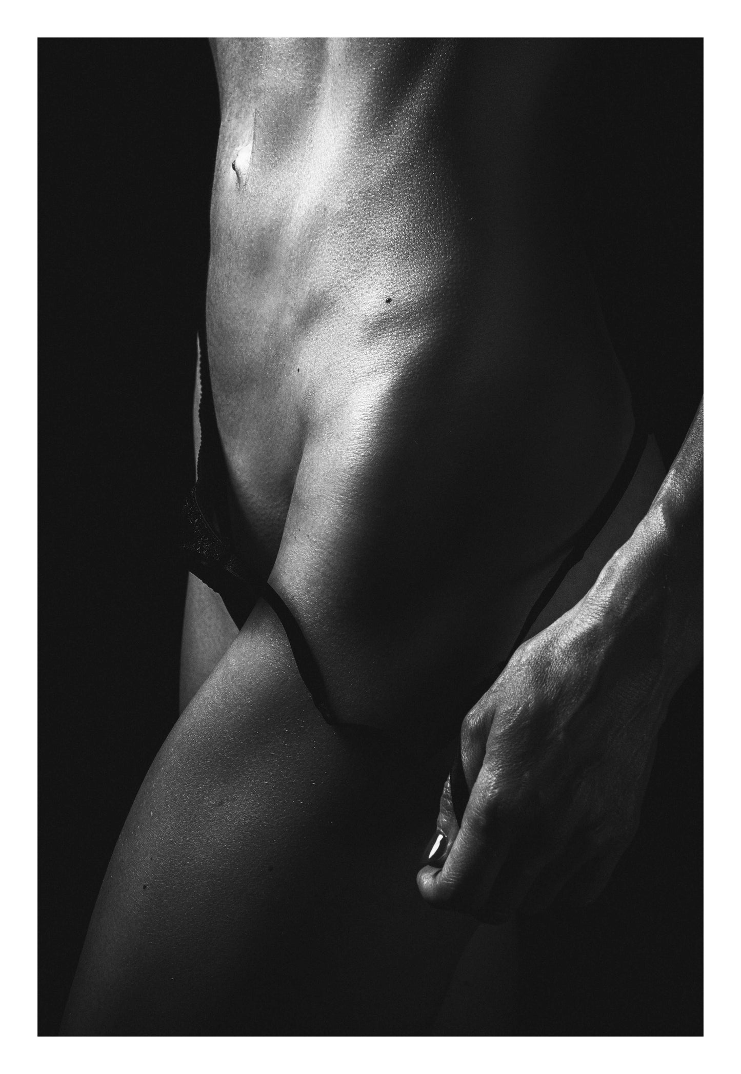 Cut Abs and Shadows Framed Art